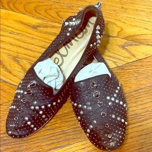 Sam Edelman Black Studded Leather Flats